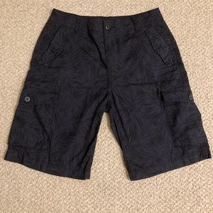 Old Navy Mens Cargo Short, Blue Palm Print,  Sz 30